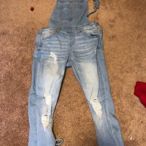 Jean ripped overalls